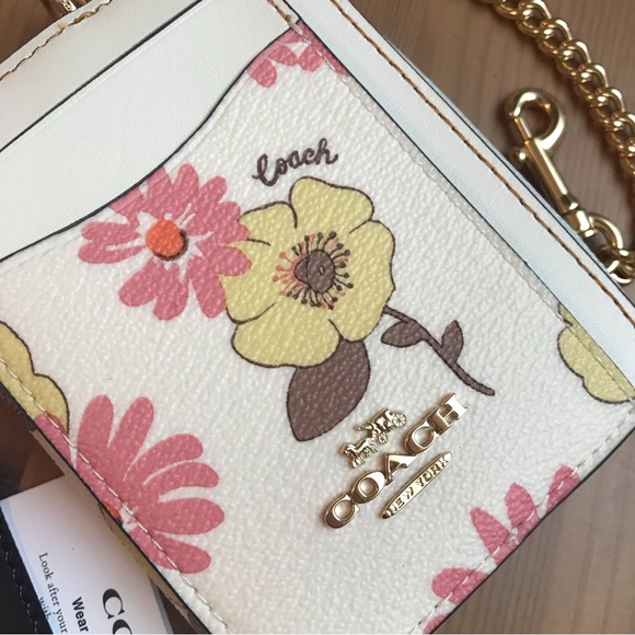 🌸 Coach Coach Zip Card Case With Floral Cluster Print - Picture 14 of 14